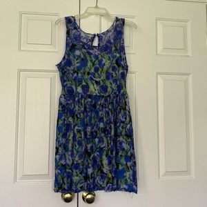 Lace Floral Empire Waist Dress